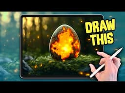 PROCREATE Step by step Drawing Tutorial - MAGICAL EGG