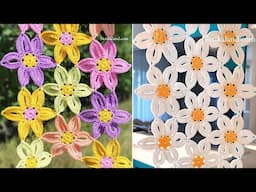 Crochet Flower Pattern VERY EASY Tutorial
