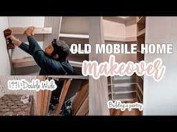 *NEW* PANTRY BUILD IN OUR 30 YEAR OLD DOUBLE WIDE TRAILER | mobile home makeover on a budget!