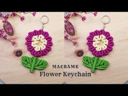 Macrame Flower Keychain Two Colors | Macrame  FLower