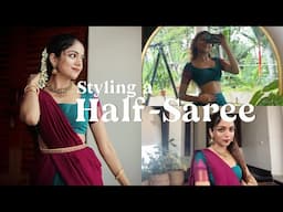 Half Saree Styling w Me | Hansika Krishna