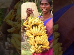 முழு வாழைத்தாரை  எண்ணையில் போடலாம் வாங்க #VILLAGE #OIL #shortsvideo #shorts
