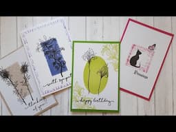 SUPER QUICK CARDS using ink pads as stamps