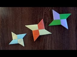Origami Ninja Star (Shuriken) - How to Make an Easy Paper Craft DIY - Tutorial