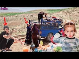 "A Day with Parvaneh in the Heart of Nature | Helping Her Uncle and Cooking a Nomadic Lunch 🍲🏕️"