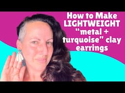 How to Make Faux Turquoise Polymer Clay Earrings (Lightweight & Easy!) Cowgirl Earrings