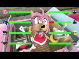 FNAF UCN Animatronics vs REPO VS  VS SONIC MOVIE 3 With HEALTHBARS