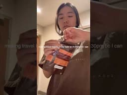 making hojicha in my hotel at 11:30 pm
