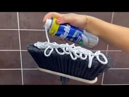 Put shaving cream on your broom and you won't believe what happens