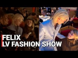 Stray kids Felix at LV Fashion Show & Celebrities Reactions to Felix FULL VIDEO 2025
