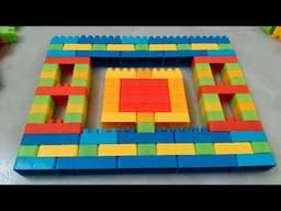 Satisfying DIY Lego TV shelf /ASMR Building Blocks/block game /lego building fun#asmr#buildingblocks