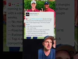 Breaking golf news about the Tour Championship format changes! #pgatour #golfnews