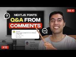 #12: How to Add Multiple fonts in Next | Solving Doubts from Comments 💬 Fonts with Tailwind CSS 4.0