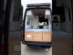 The Mini Beach house is the perfect setup for travel in a 144” Sprinter Van #sprintervanconversion