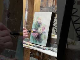 Woke up and chose flowers. Impressionist flower painting."shorts'