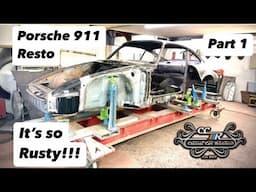 Rusty Porsche 911 Restoration Pt1! Jig mounting and rust repairs being!!!
