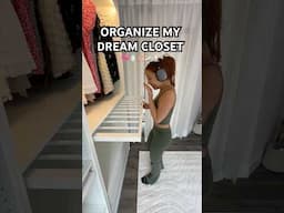 SET UP MY HUGE DREAM CLOSET!!😭🩷 i can’t believe this is real😭😭 #organize  #clothes #asmr