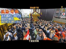 令和７年   築地‐波除神社　築地‐獅子祭 　千貫宮神輿半端無い渡御・波除ウォリアーズ伝説 〜築地に甦る獅子たちの咆哮〜⛩️ド迫力です#築地獅子祭#波除神社　video4。