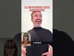 LA LIS STUDIATA MALE: REFERENDUM #referendum #elezioni #politicaitaliana #comicità #parodia