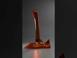 Blender Golden Syrup Sim 🤯 #blender #liquid #3D