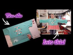 Upcyled clothing sewing tutorial: Turn a boring tshirt into a work of art!