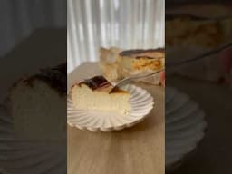 Basque cheesecake is my new obsession 🤎 So creamy, so easy – recipe on my site!
