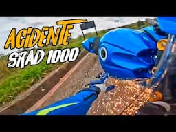 CAINDO COM SUZUKI SRAD 1000 NA CURVA - Análise de Queda