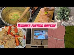 Summer evening dinner routine || Summer dresses || Mix daal || Chicken stakes