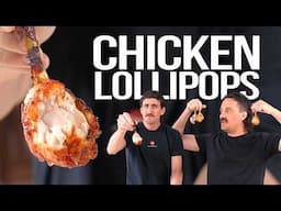 THE SONS OF SAM THE COOKING GUY ATTEMPT A NEW RECIPE FOR THE FIRST TIME - CHICKEN LOLLIPOPS 🍭