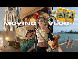 moving to a new city ⋆˚꩜｡ (tiny apartment, unpacking, thrifting, & knitting) VLOG