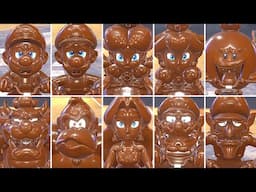 Mario Kart World - All Characters Falling in Chocolate