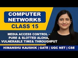 Computer Networks Class 15: Media Access Control – Pure & Slotted ALOHA, Vulnerable Time  Throughput