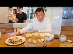cooking dumplings for our chef dad 🥟