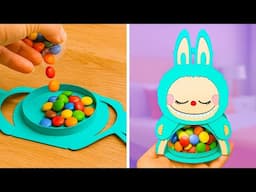 🎨 FUN LABUBU PAPER CRAFTS 🍬💖 Cute Candy Holder & More!