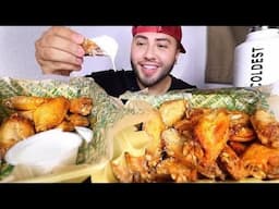 MUKBANG WINGSTOP EATING SHOW • DROWNED IN RANCH
