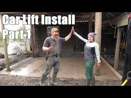 Installing A Vintage 4 Post Car Lift Part 1: Concrete