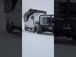 The best 4x4 truck camping setup for the Ford F350, camping in a snowstorm #ford #trucks #4x4