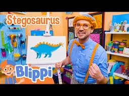 How To Draw A Stegosaurus | Blippi Learns | Learn Colors and Science with Blippi!