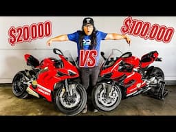 Ducati’s $20,000 Superbike vs $100,000 Hyperbike, Tim Reviews!
