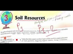 ICSE class 10 Geography chapter 3 Soil Resources