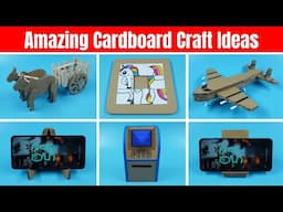 Amazing Cardboard Craft Ideas | Bullock Cart | Puzzle | Airplane | ATM Picky Bank | Mobile Stand