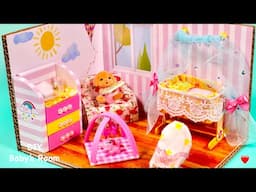 How to make a super cute Baby Nursery Room Using Cardboard | Miniature Cardboard House