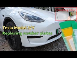 Replacing number plates on a Tesla Model Y (& other Tesla models)