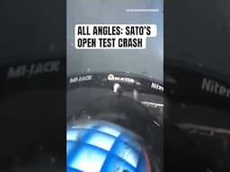ALL ANGLES: Takuma Sato's wild crash in testing 😮 #indycar #indy500 #takumasato