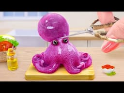 Recipes For Seafood Lovers 🐙 Tasty Miniature Korean Spicy Stir Fry Octopus Recipe | Mini Yummy