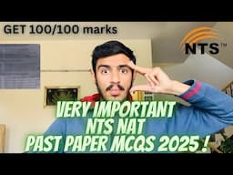 COMPLETE NTS NAT 2025 PREPARATION || How to Prepare NTS NAT test? || Tips to solve Nts