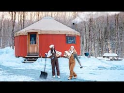 2 Girls Take on OFF GRID Yurt Life (in a Dead Zone)