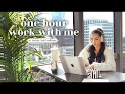 1-hour work with me | real-time, productive, relaxing lofi + countdown timer