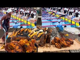Street food In Nigeria and Swimming Competition - Port Hacourt Boli and grilled Fish