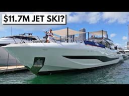 5,300 HP JET SKI? 🤯 $11,750,000 2023 Mangusta 104 Rev "Jacqpot" Yacht Tour